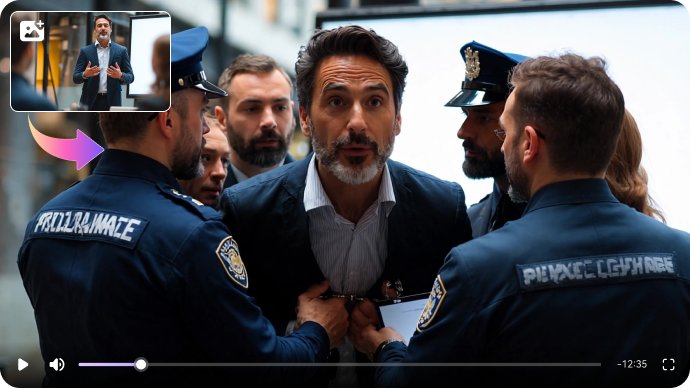 ai police arrested video filter