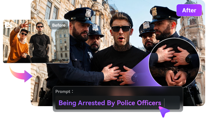 generate tiktok viral ai arrest video