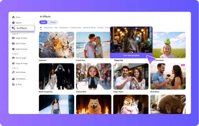 step1 Go to Media.io Falling Filter Tool