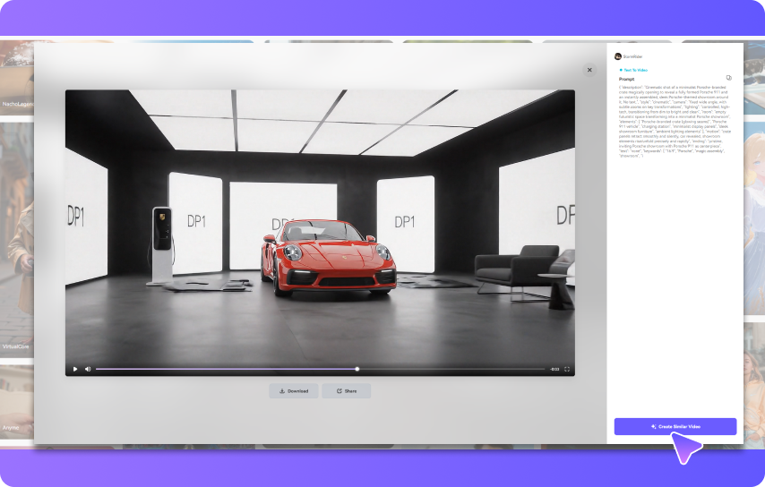 Go to the Porsche Ad AI Video Generator