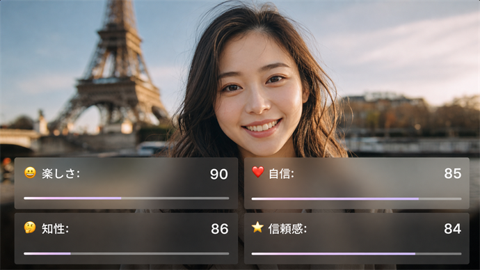 AI美人診断とAIイケメン診断の印象分析