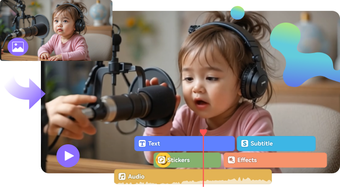 Video Editor – Edit AI Baby Videos with Subtitles, Voiceovers, and Effects