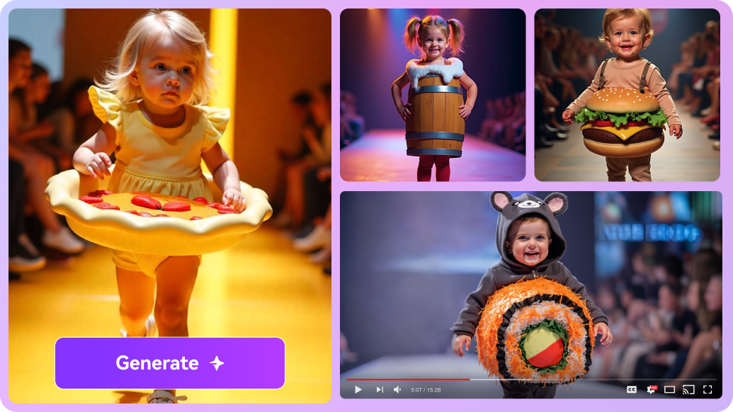 ai baby runway fashion show