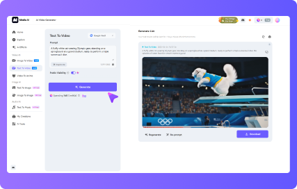 Create your own ai cat dicing olympic video