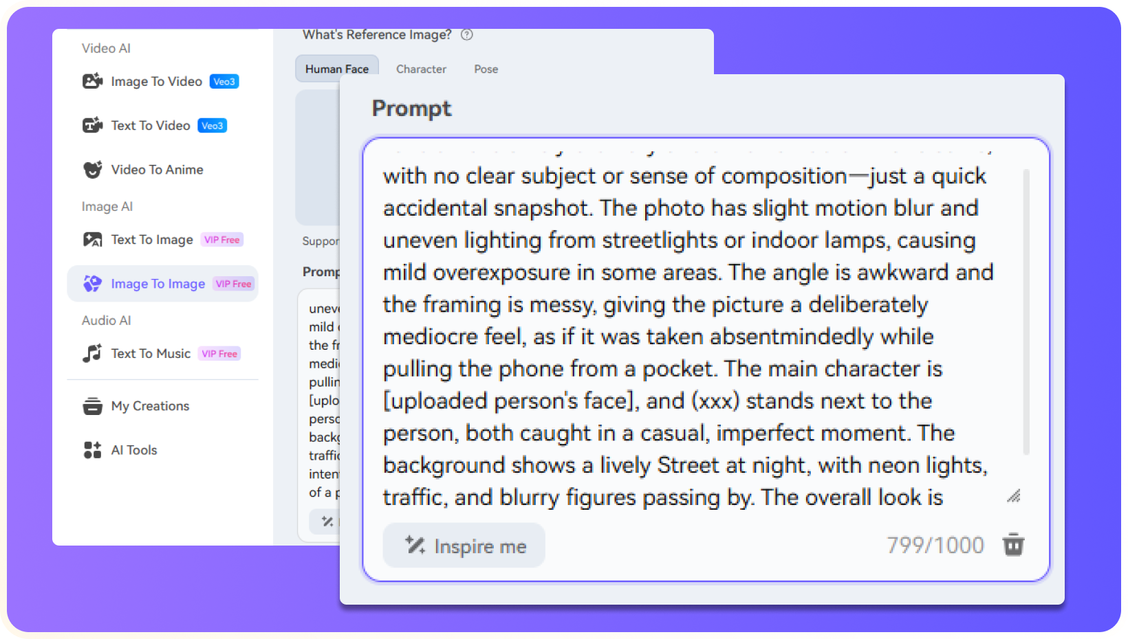 enter ai selfieprompt