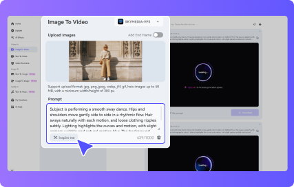 Step 2: Type a Dance Prompt