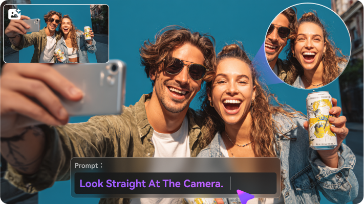 fix your eye contact in photos with AI realisticly