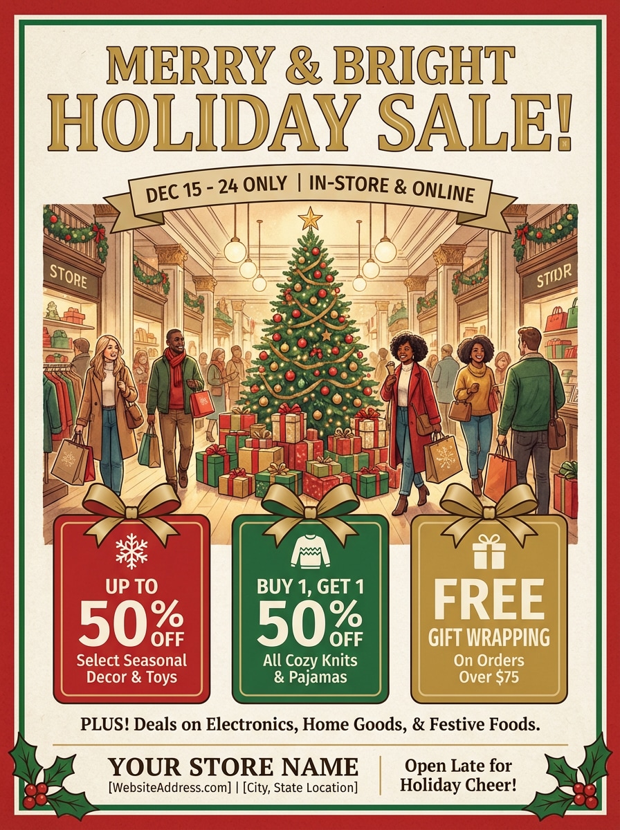Christmas Retail Sale Flyer