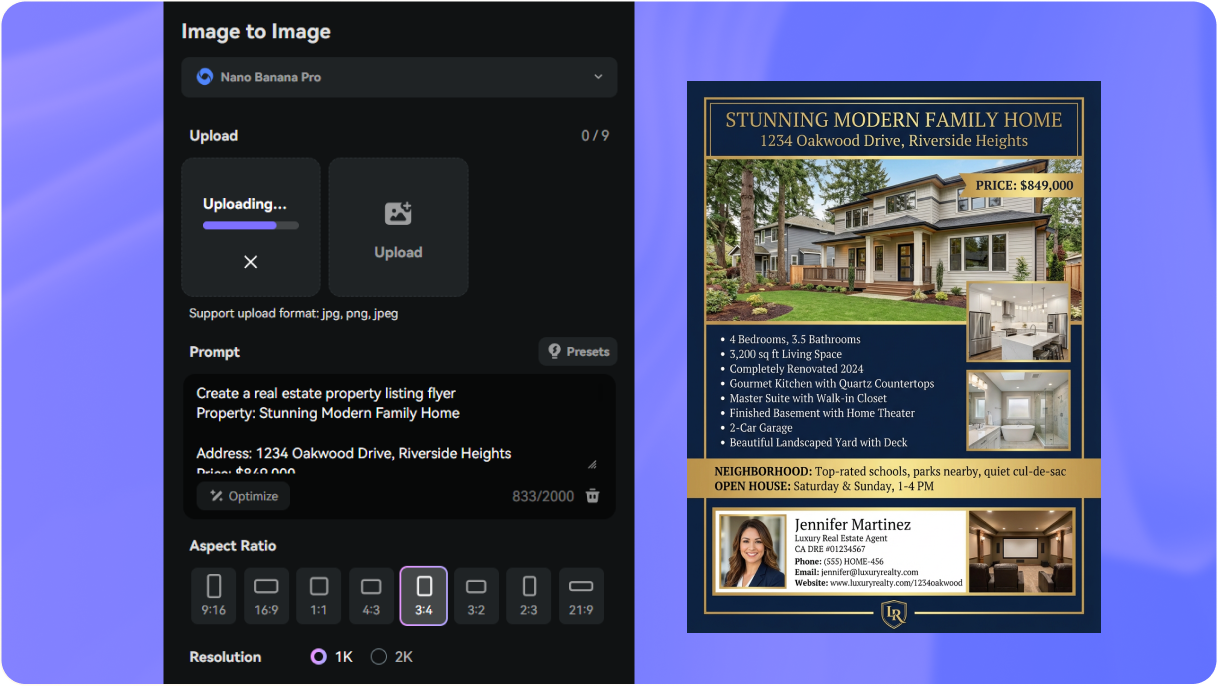 Step 2 — Generate a Flyer Design with AI