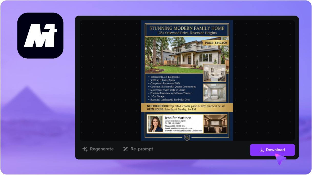 Step 3 — Refine and Download Your AI Flyer