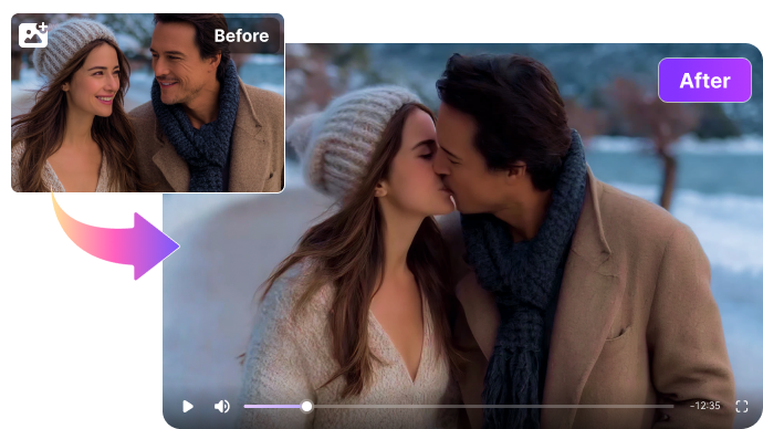 create realistic french kiss moments from images with ai