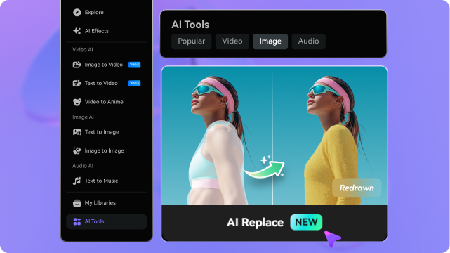 Step 1: access media.io/ai for AI Replace tool
