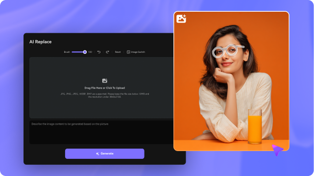Step 2: Upload Your Photo and Brush Over the Glasses Area