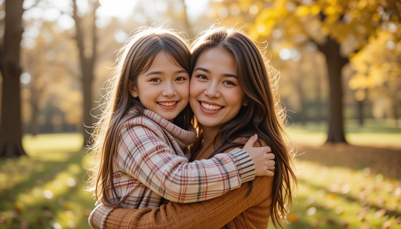 ai hug with mom 