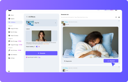 generate a nap animation from image