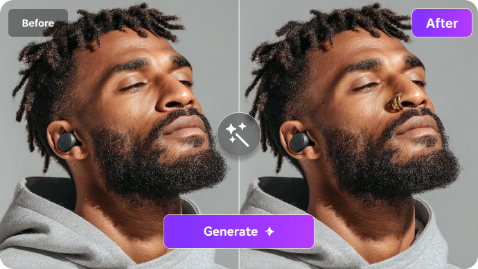 online AI nose ring try-on tool