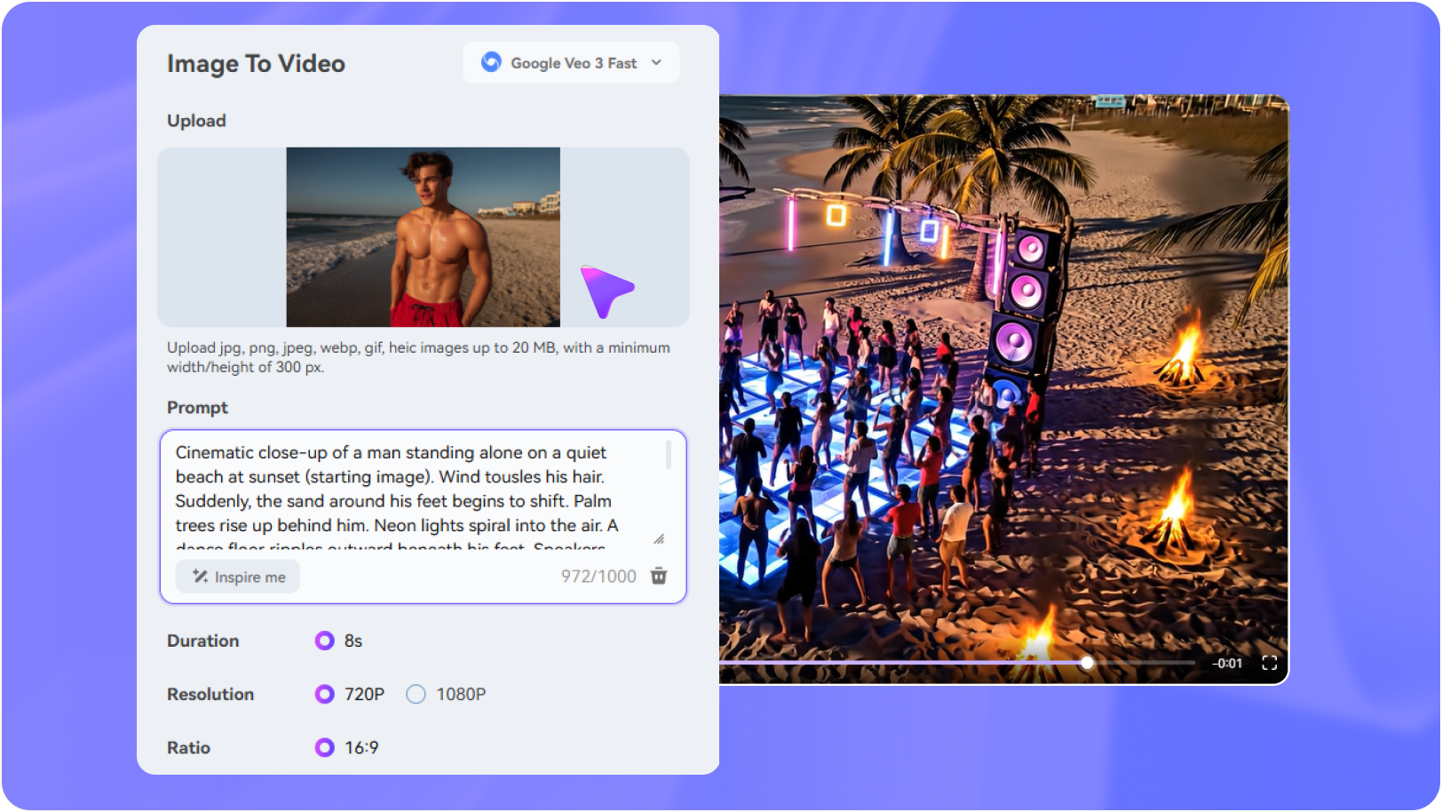 enter prompt for party video
