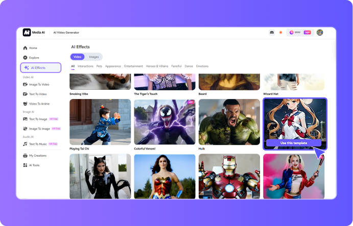 visit media.io ai sailor moon generator