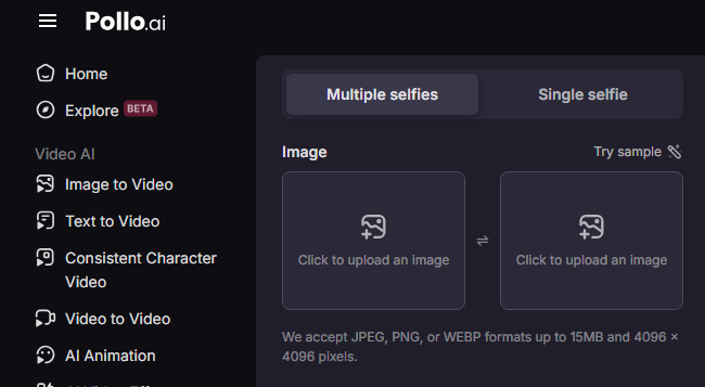 upload your selfie