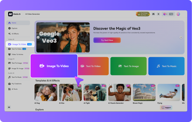 visit media.io ai video generator
