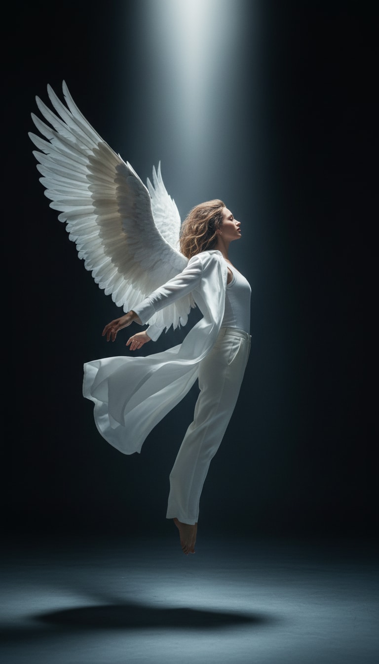 AI wings photo used to generate cinematic video