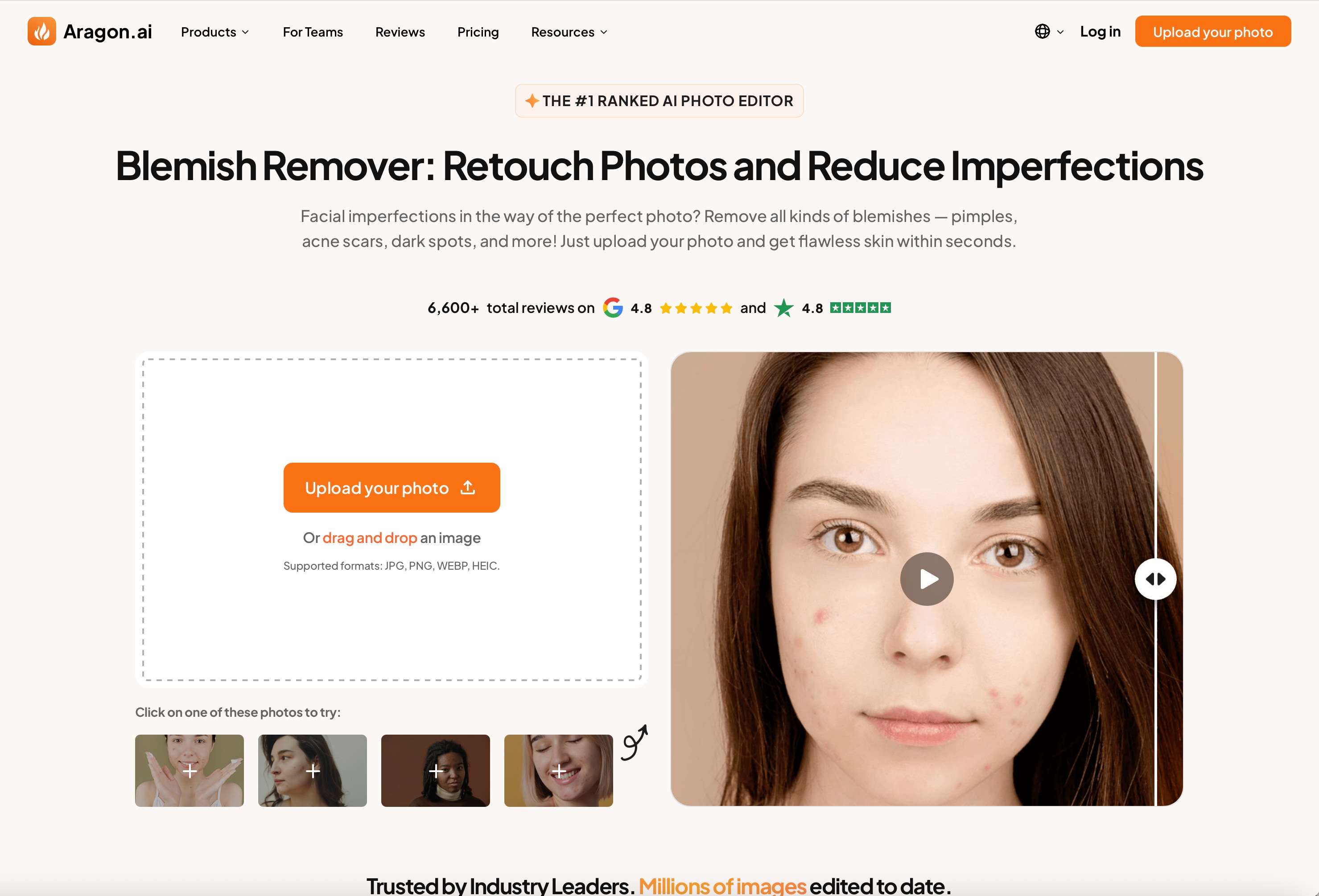 Aragon AI Upscale Face Tool