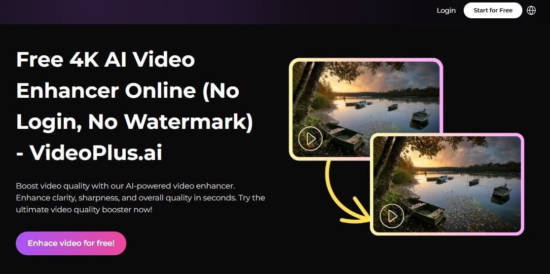 Black Video Plus 4K Enhancer Page