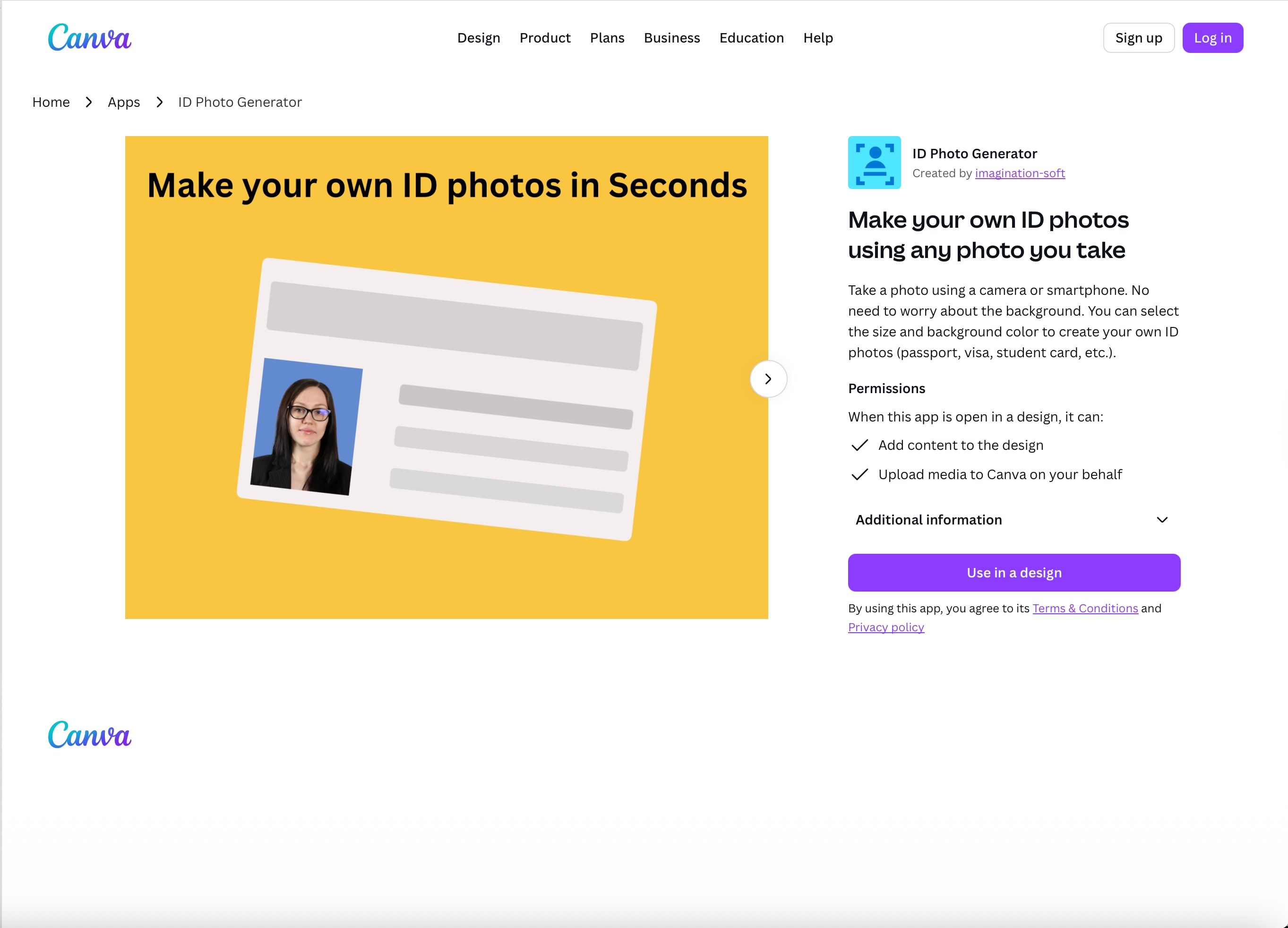 Canva ID Photo Generator