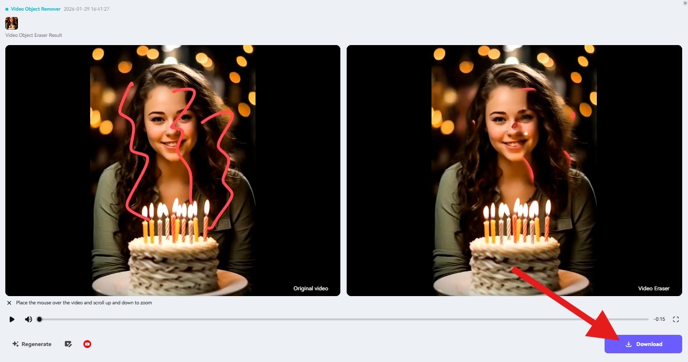 download video with removed snapchat scribbles