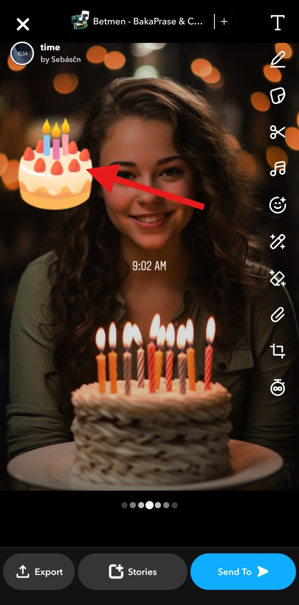 remove sticker from snapchat step one