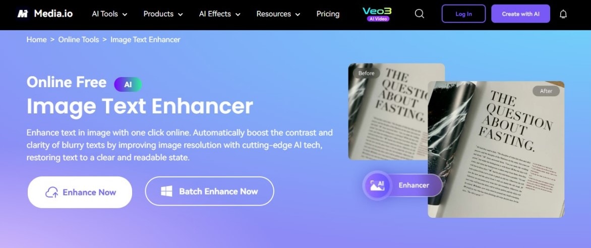 Media IO Image Text Enhancer