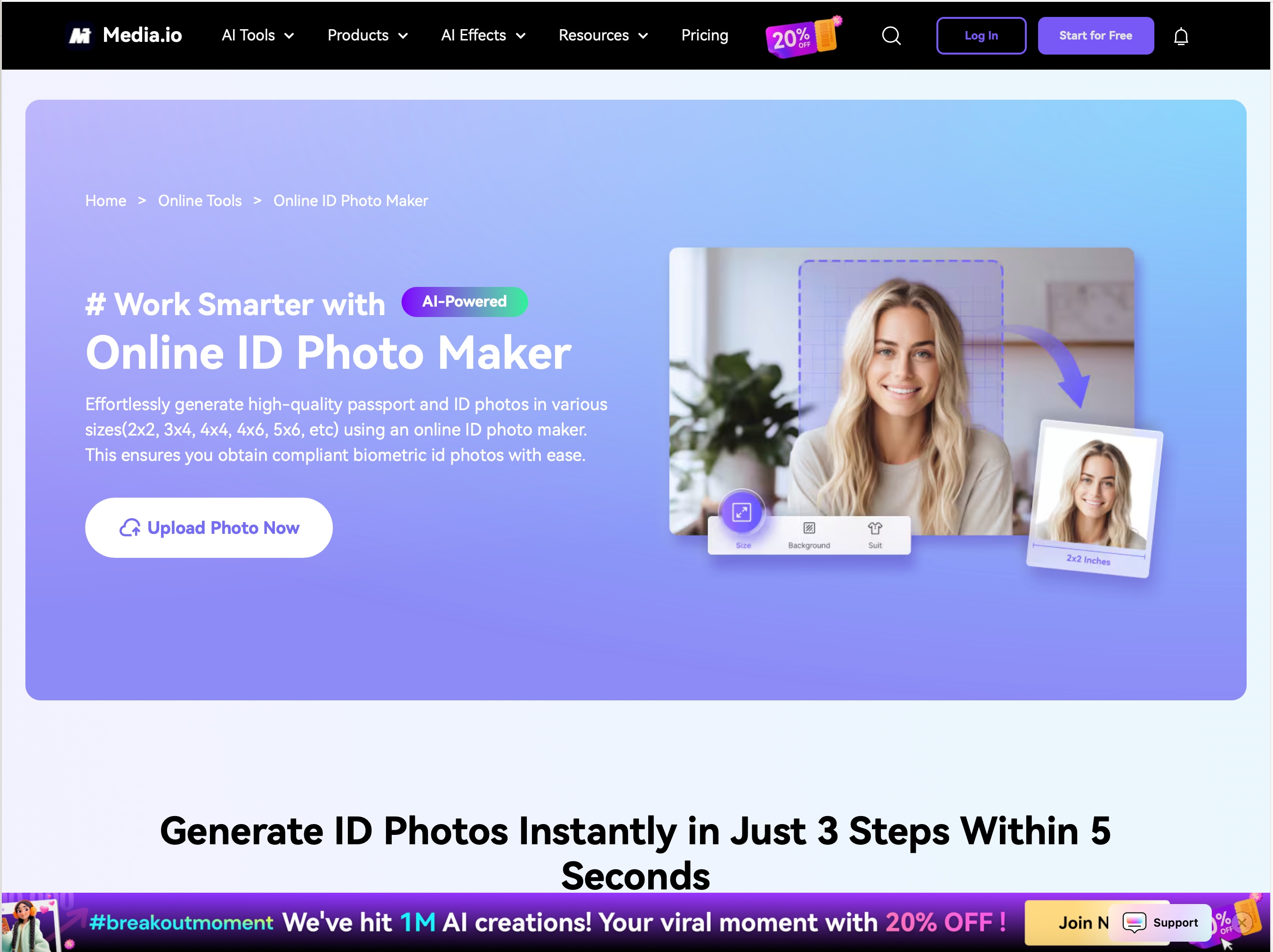  Media.io AI Music Generator Page