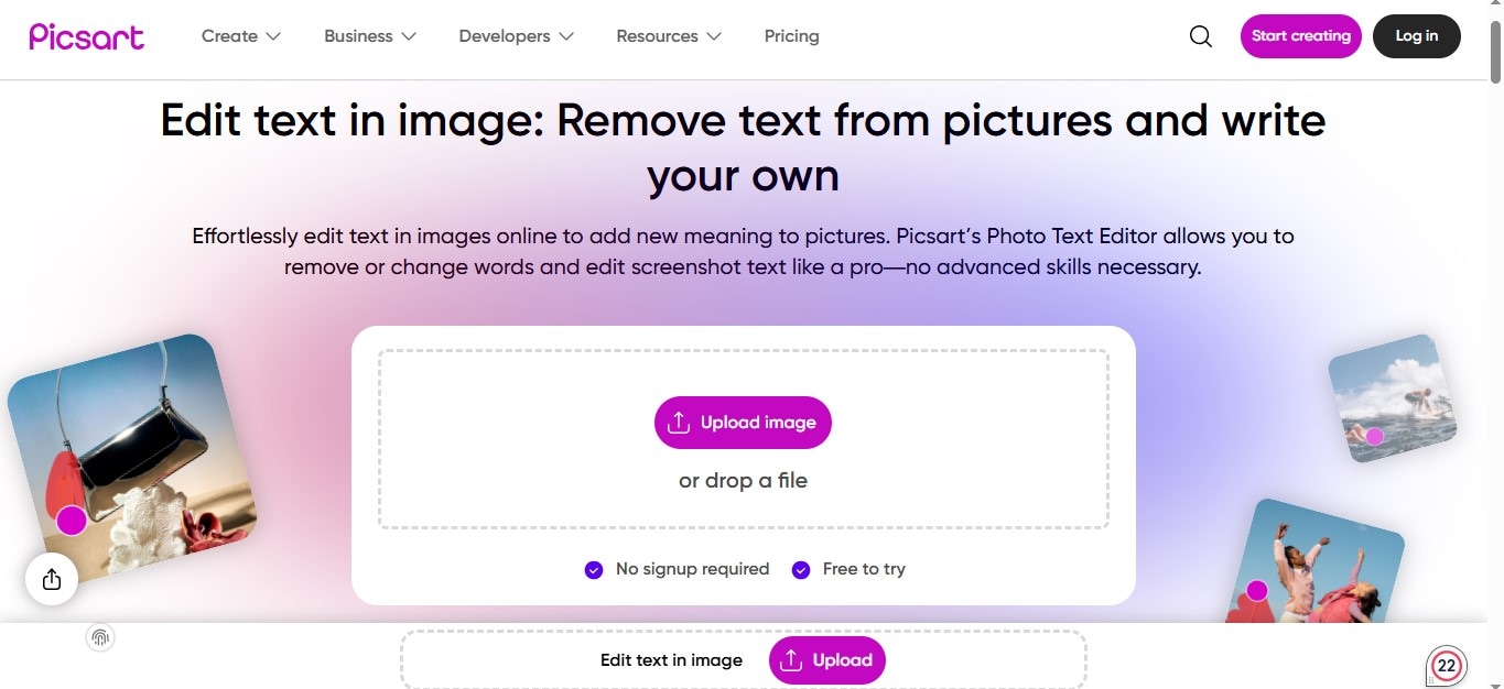 Picsart Purple Image Text Extractor