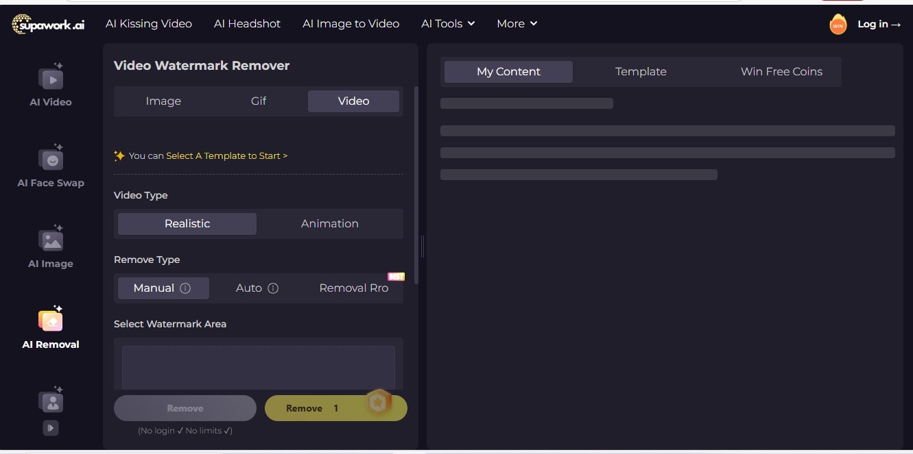 Supawork AI Yellow Tiktok Remover