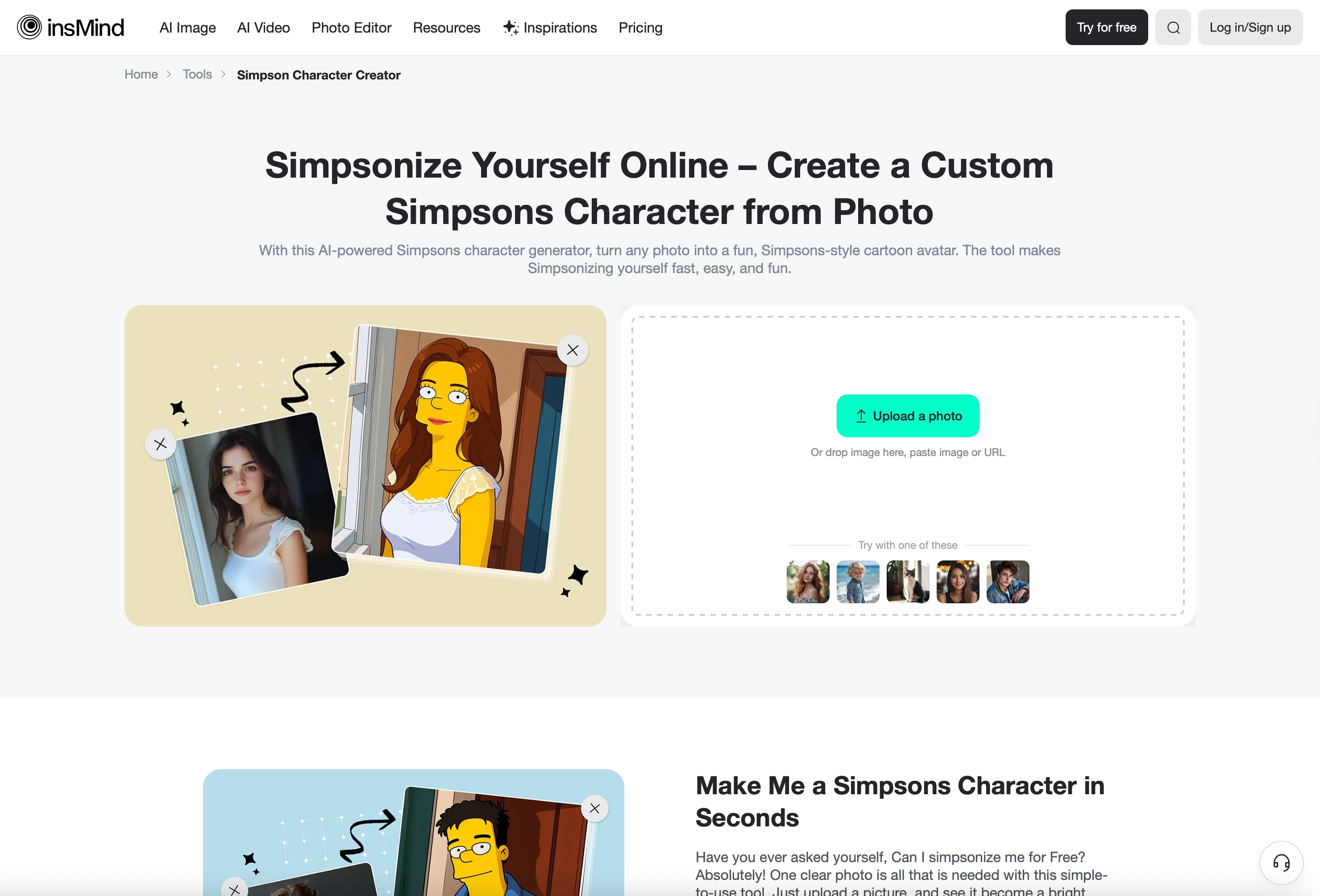 white insmind simpsons character creator