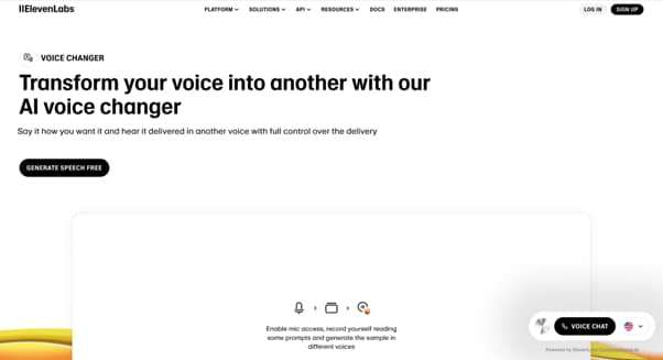 elevenlabs ai voice changer