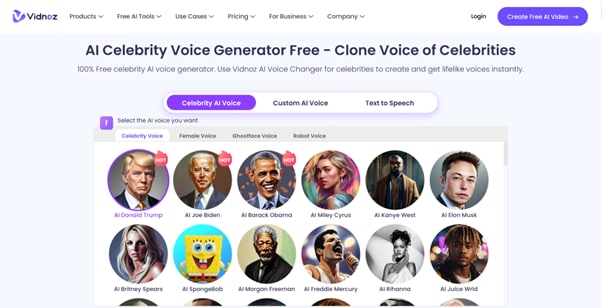vidnoz ai voice changer