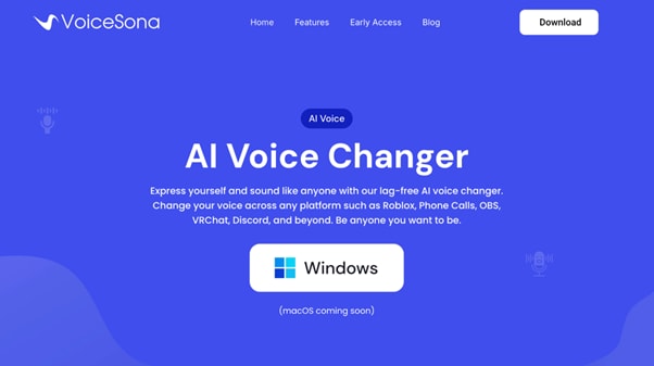 voicesona ai voice changer