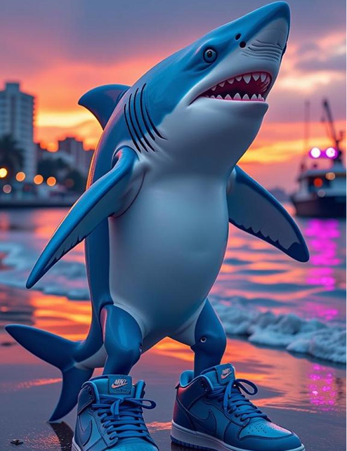 italian brainrot meme shark