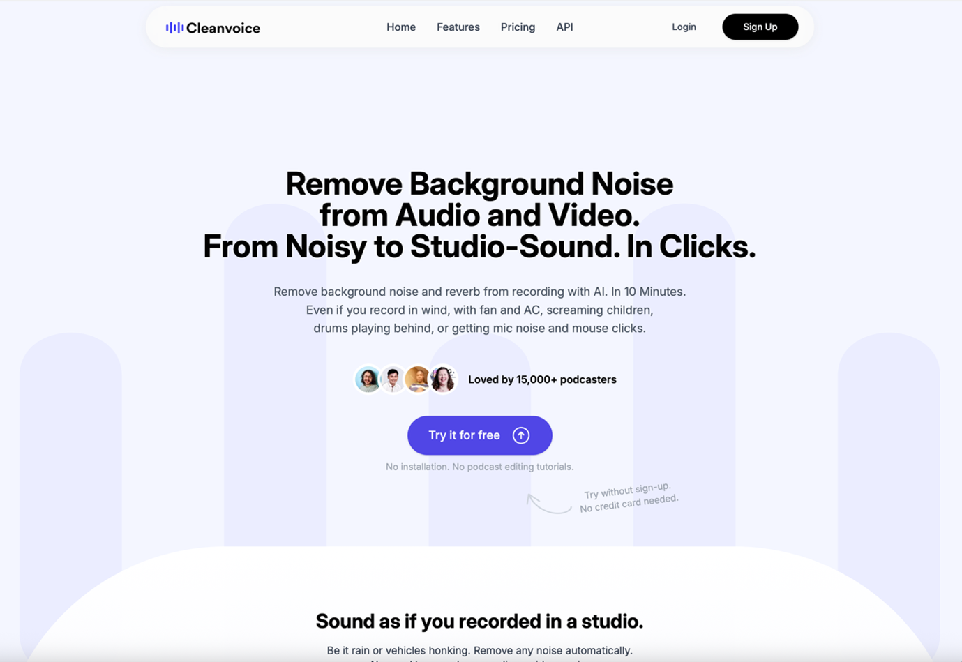 Cleanvoice Background Noise Tool