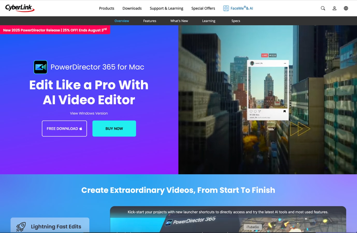 CyberLink Purple Front Page