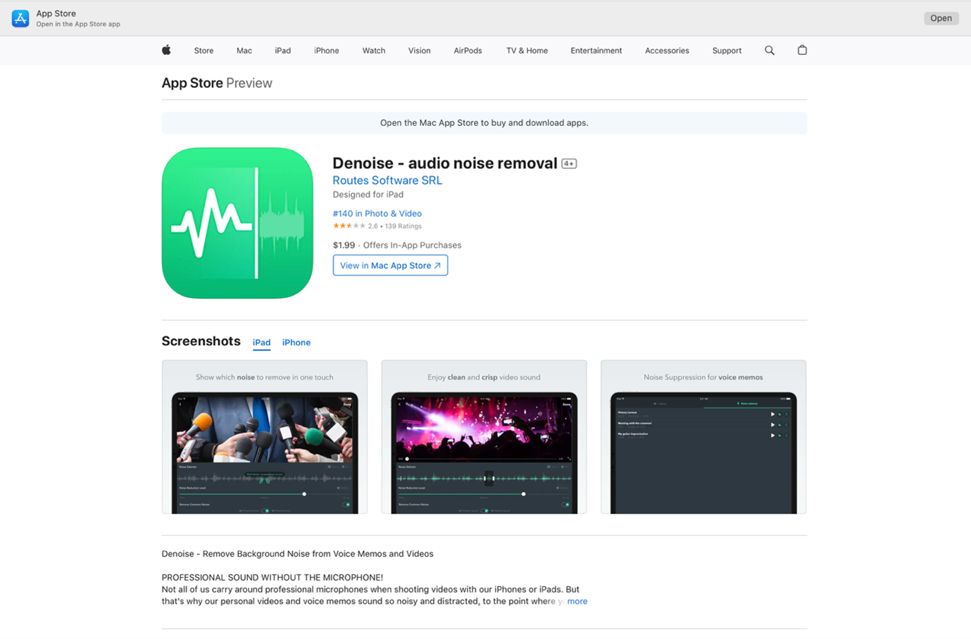 Denoise iOS Noise Remover