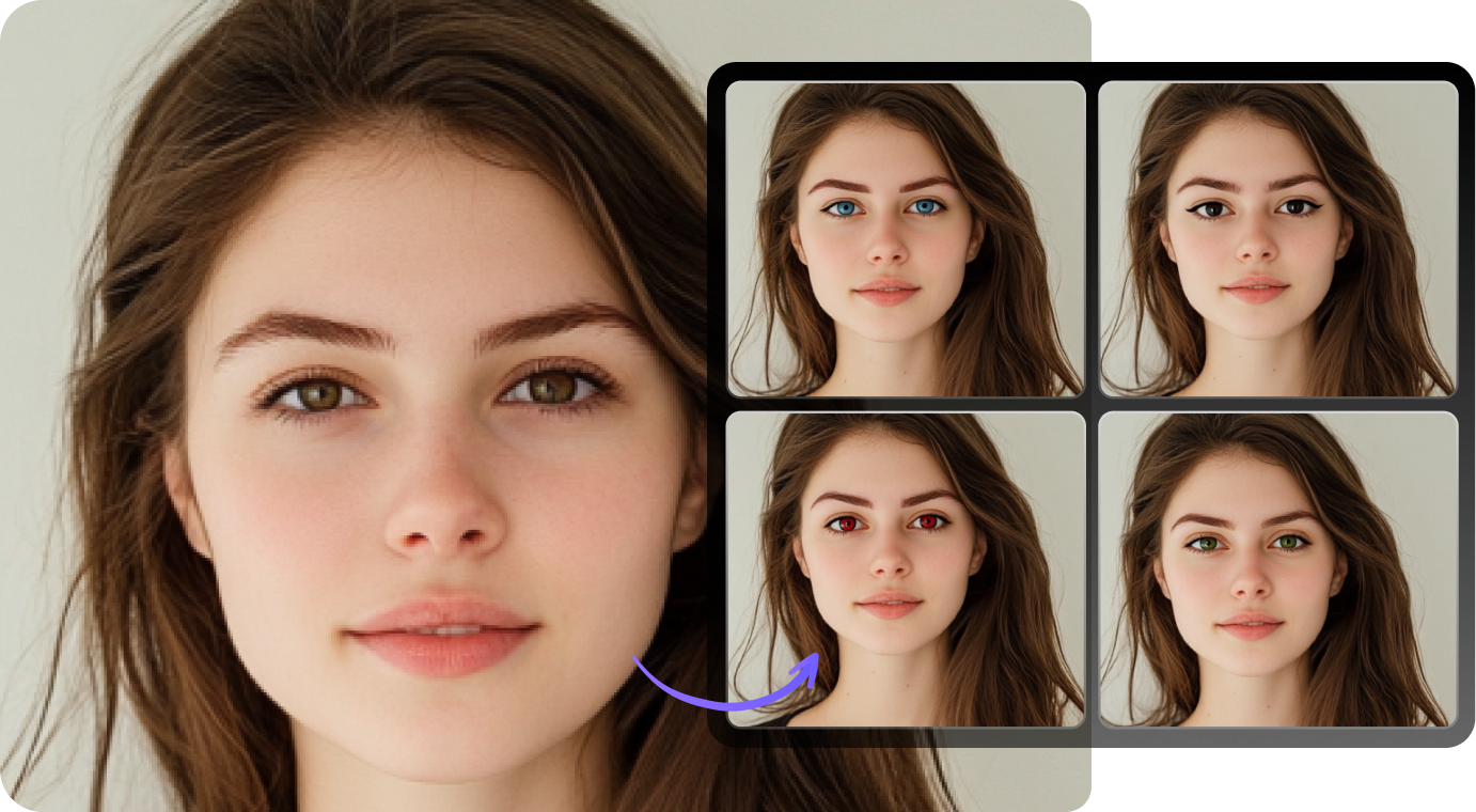 eye color filter retouching for professionals