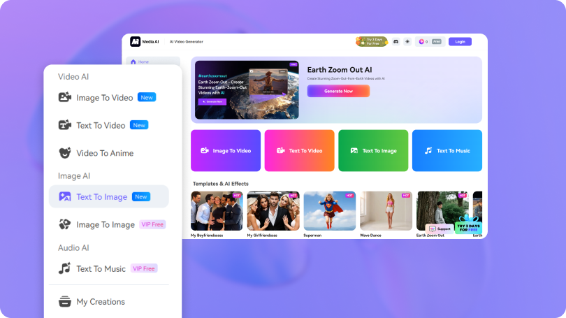 step1 visit media.io ai generator