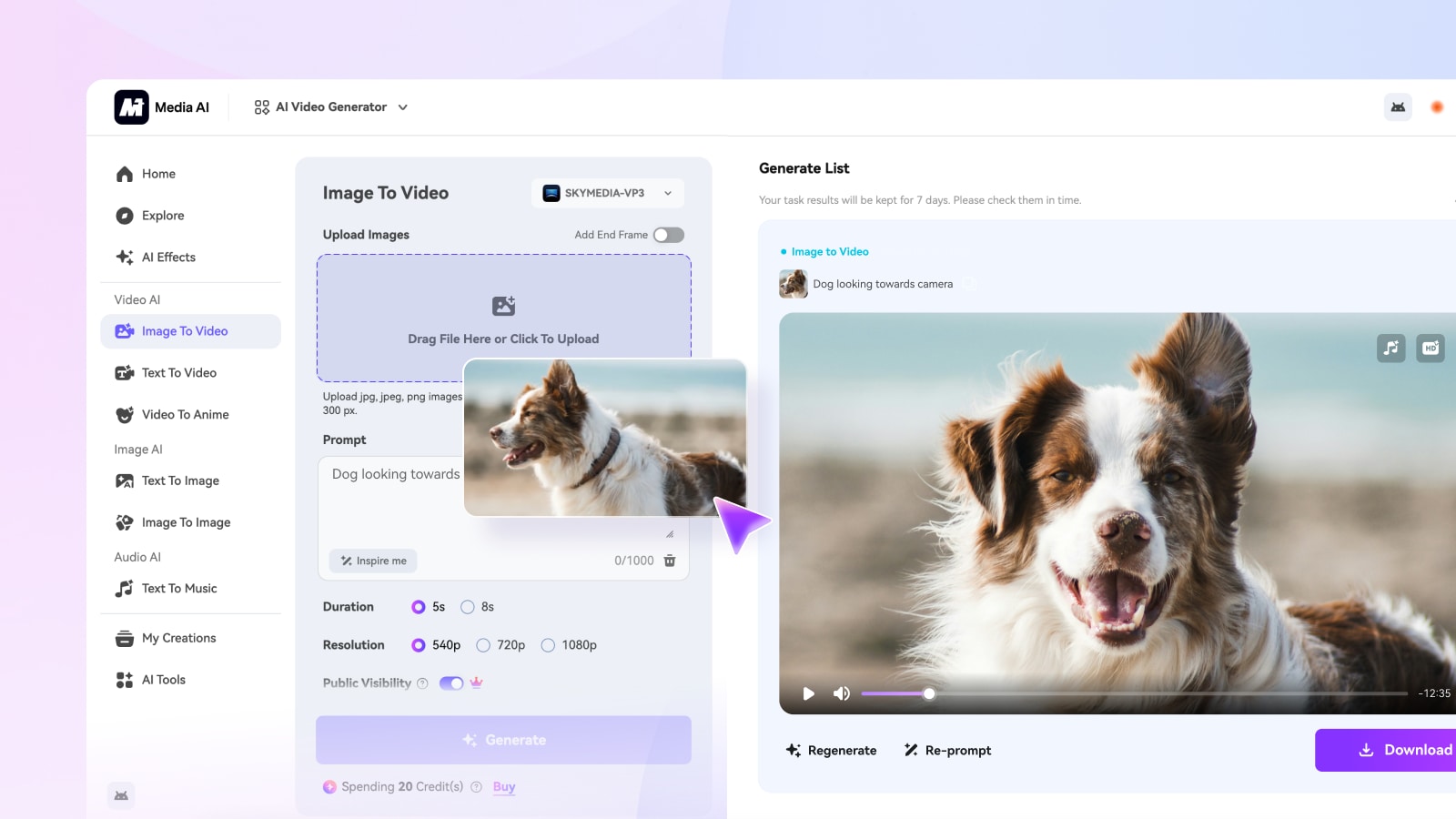 image to video ai generator
