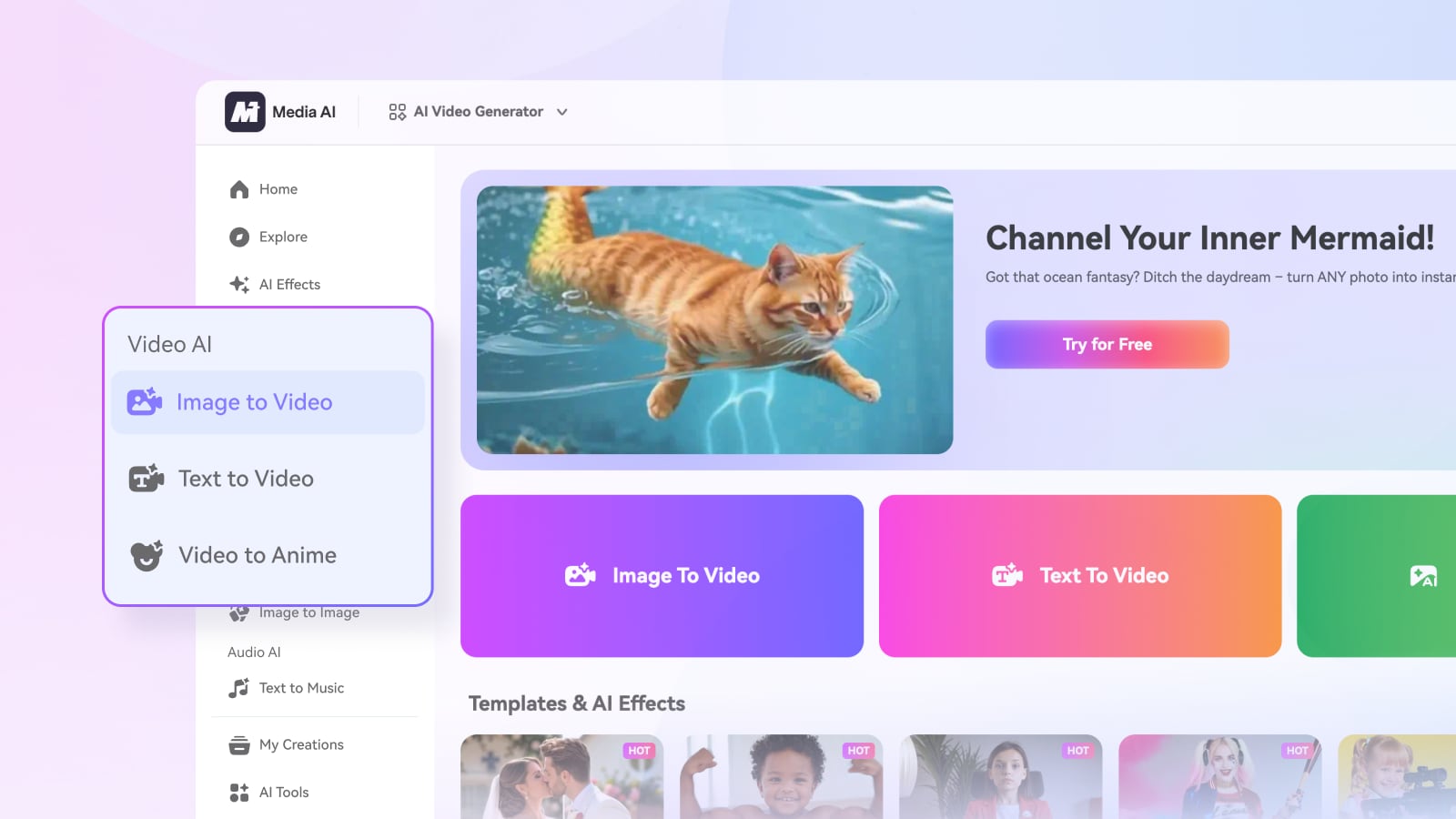 find all the ai tools on the right panel