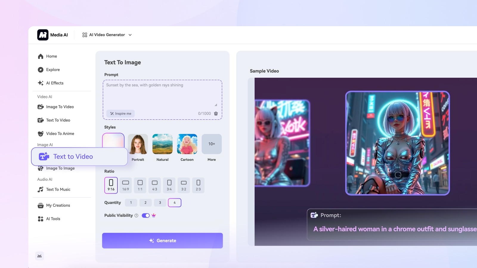 text to video ai generation