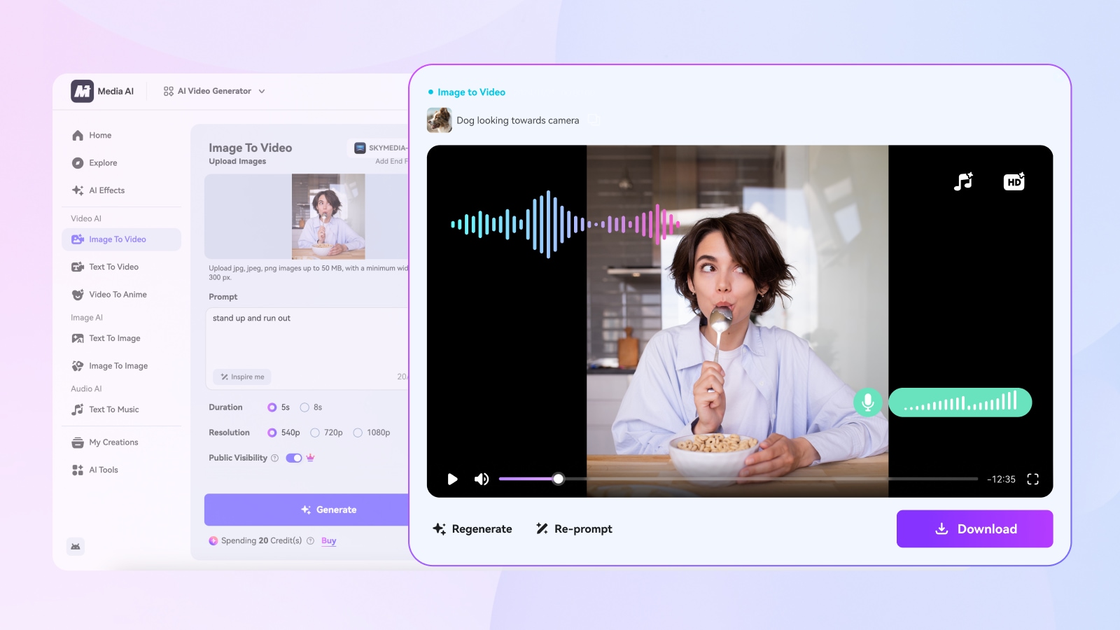 add AI music to your video