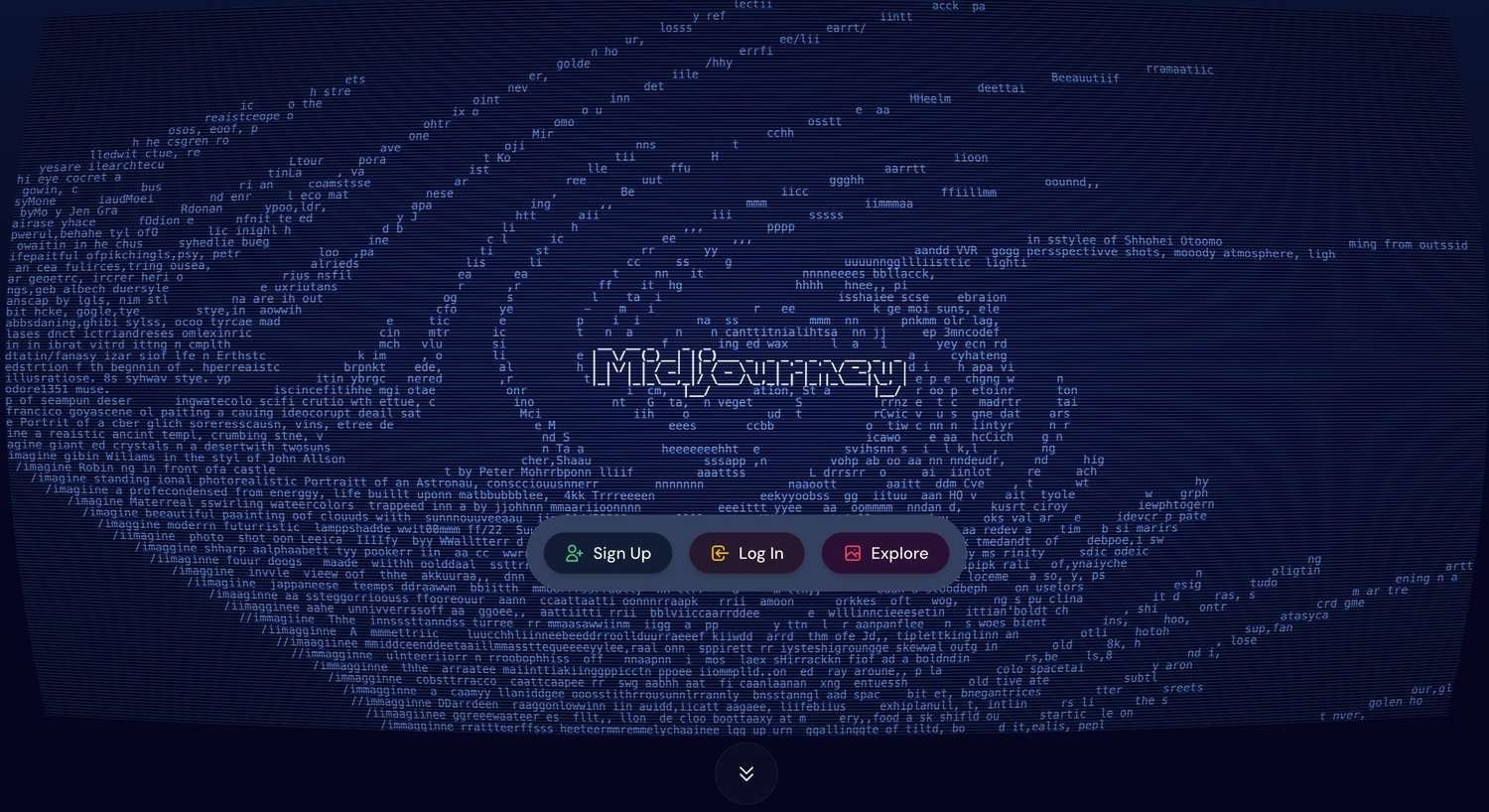 Midjourney homepage