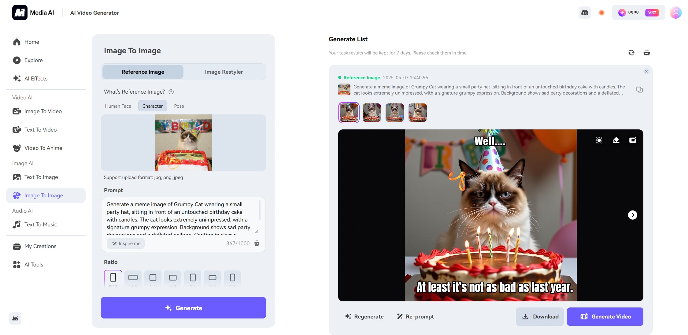 step2: image to grumpy cat birthday image
